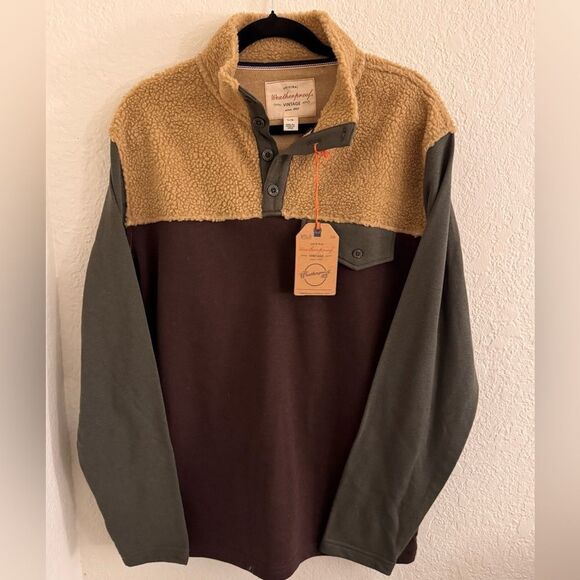 Weatherproof Men's Sweater in Brown and Olive - Picture 1 of 6